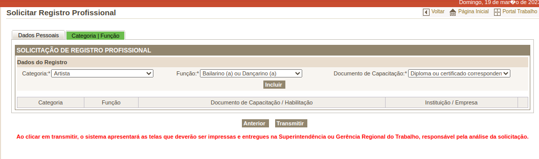 Parte 3 Solicitação SIRPWEB